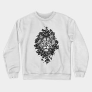 Lion in flowers Crewneck Sweatshirt